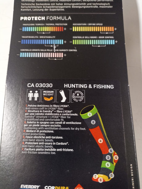 Calza hunt&fish corta o alta extra dry