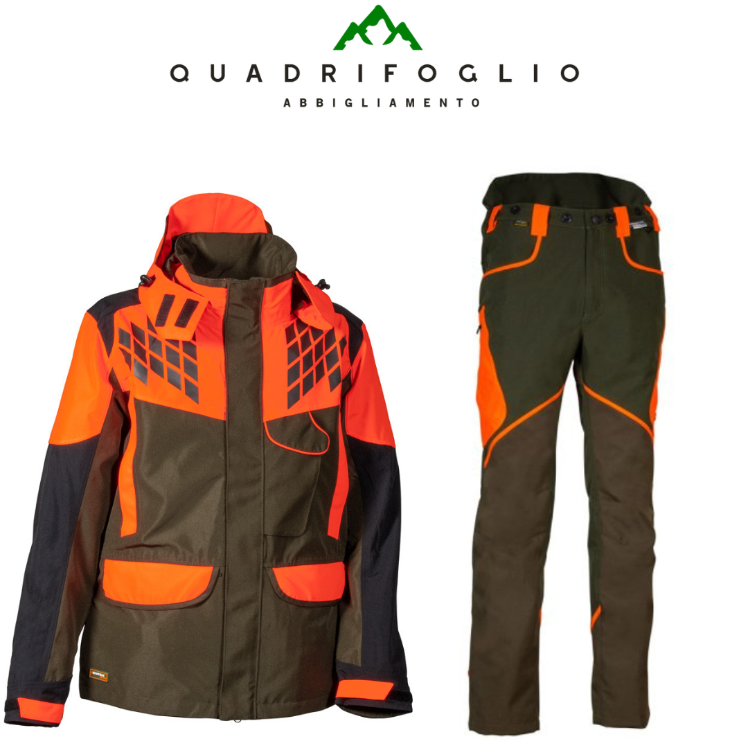Completo cofra giacca renk e pantalone wittenau neutro, arancio