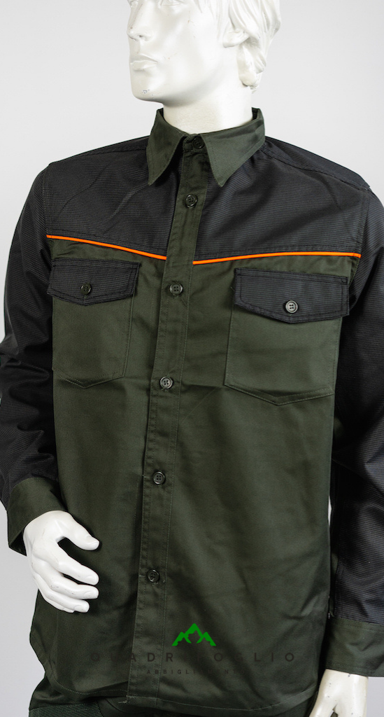 camicia caccia pesca trekking resistente arancio