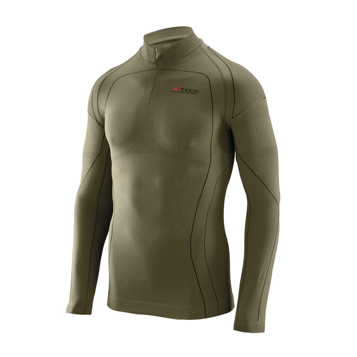 Maglia termica Xtech predator maniche lunghe, lupetto con zip e girocollo