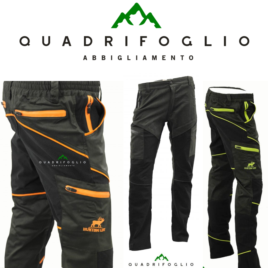 Hunting life qf6 trousers orange, yellow, neutral