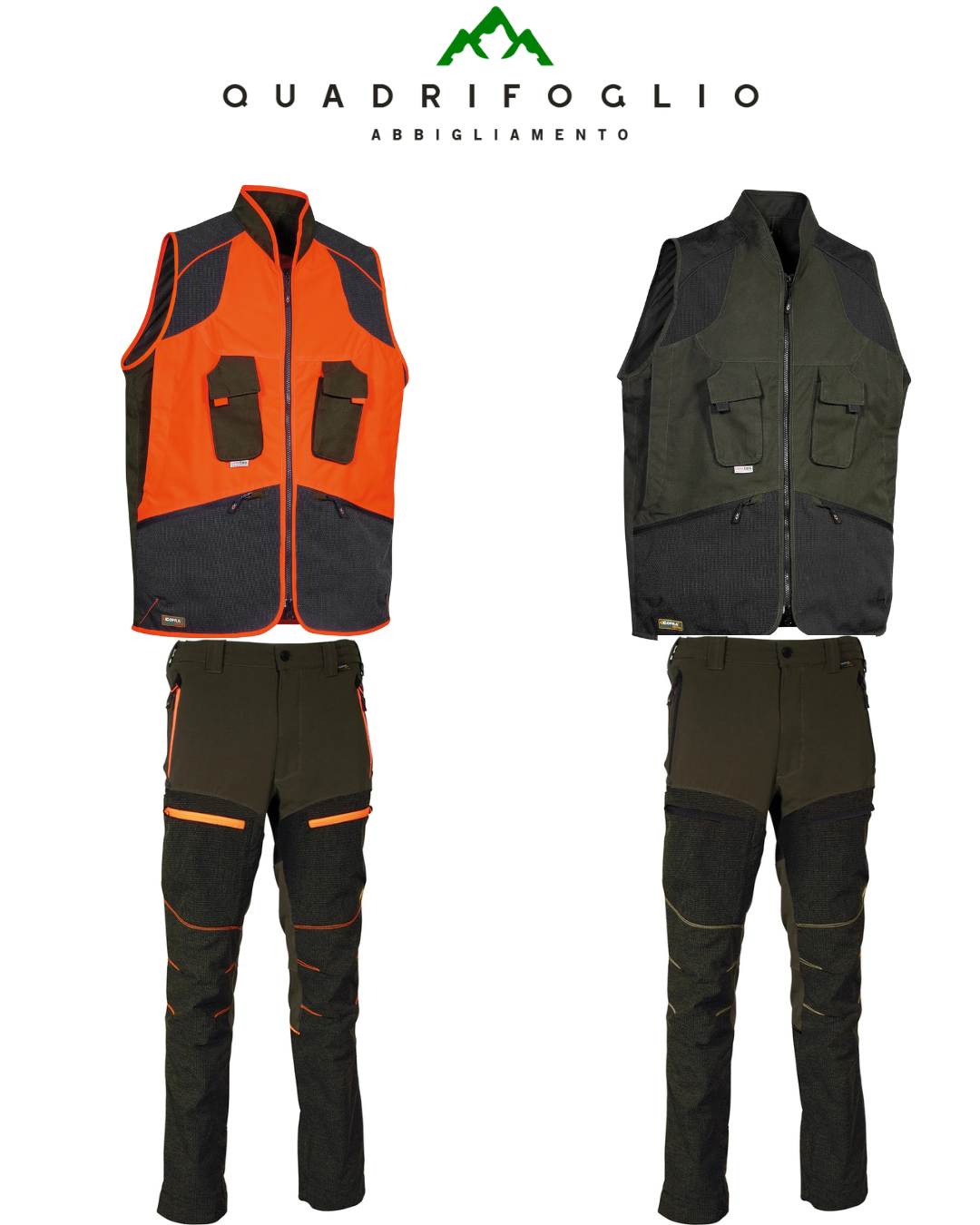 Completo Cofra gilet Wulfen e pantalone kreien arancio, neutro