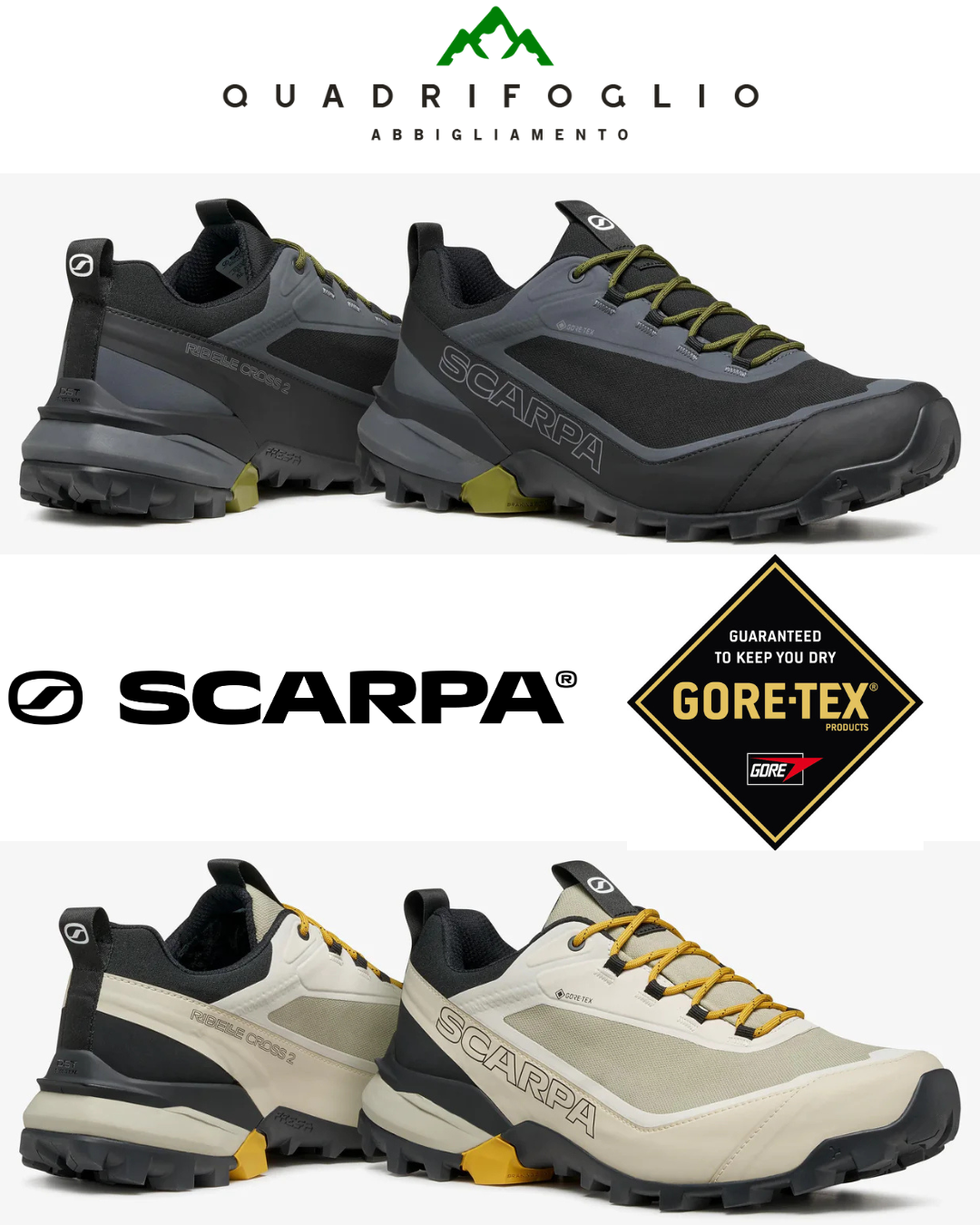 Scarpa Ribelle Cross 2 fog lemon curry, black olive Goretex