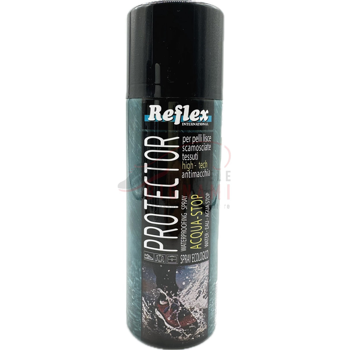 Spray Acqua stop Protector reflex per pelli lisce, scamosciate, tessuti, high-tech antimacchia