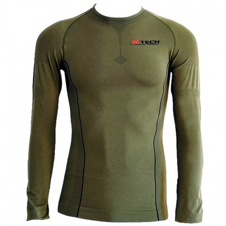 Maglia termica Xtech predator maniche lunghe, lupetto con zip e girocollo