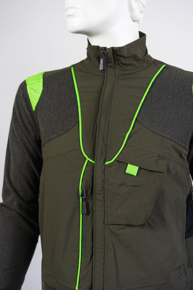 giacca hunting hiking verde qf abbigliamento