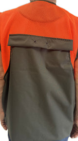 Gilet Masseria MV20 verde, arancio multitasche
