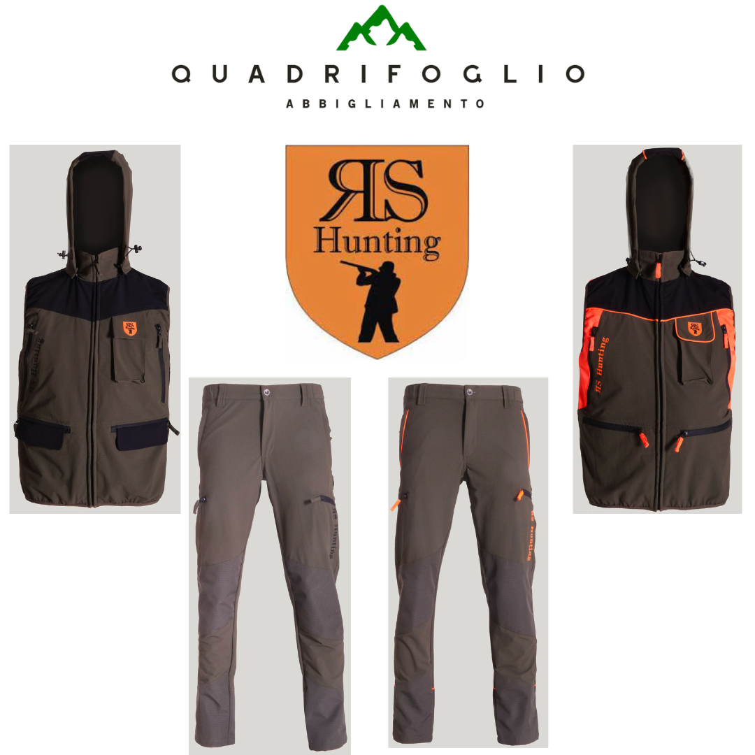 Completo RS Hunting gilet lv602 e pantalone t108 arancio, neutro